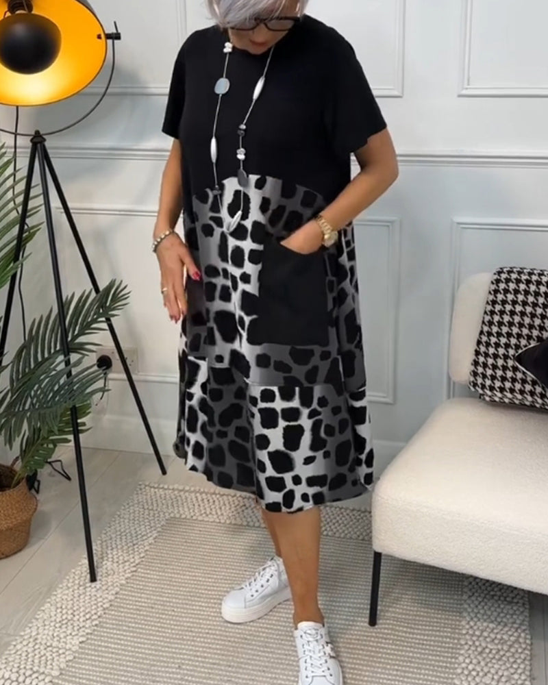 Olivia | Casual Printed Pocket Dress