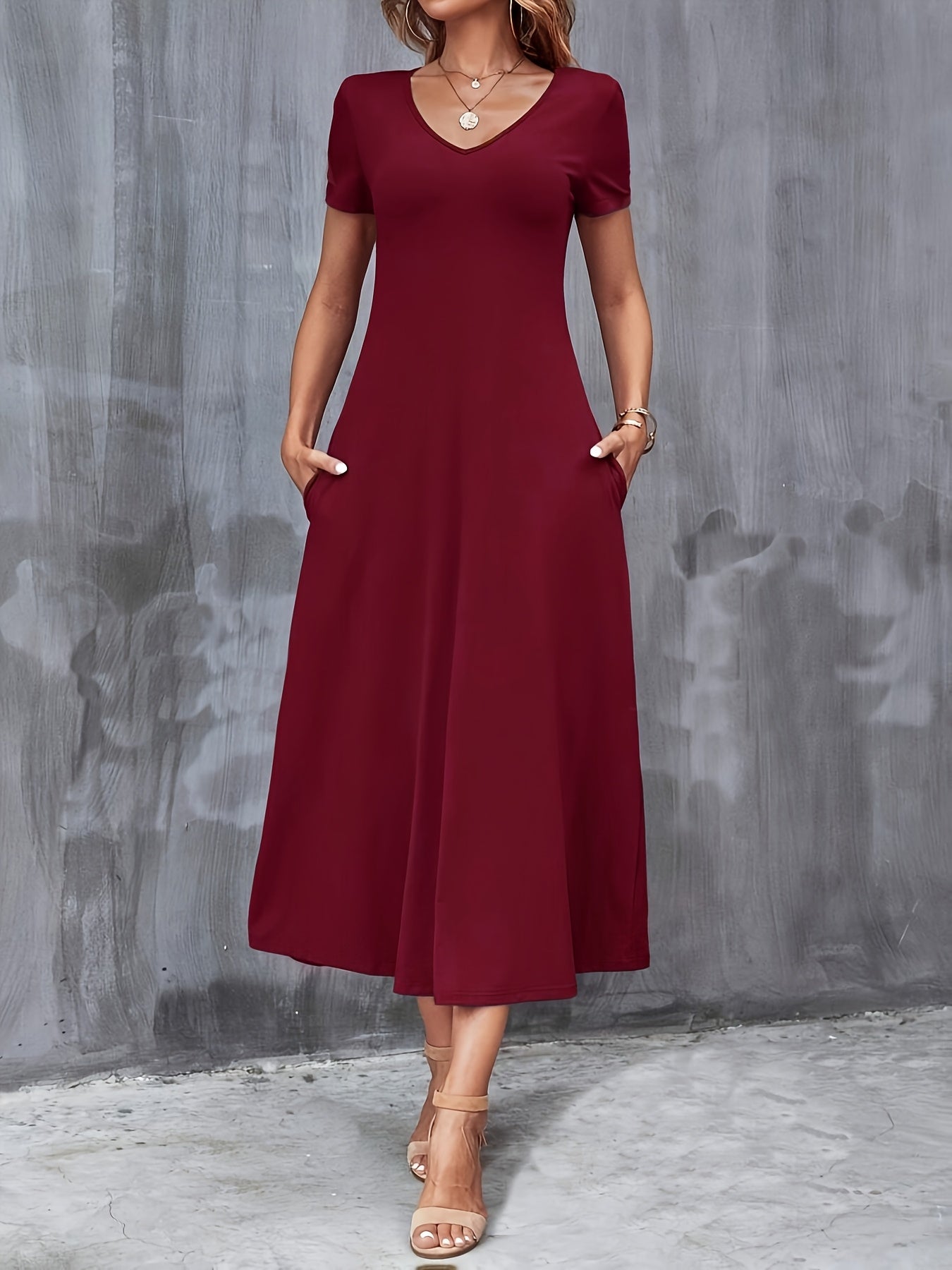 Diana | Classic V-Neck Summer Dress