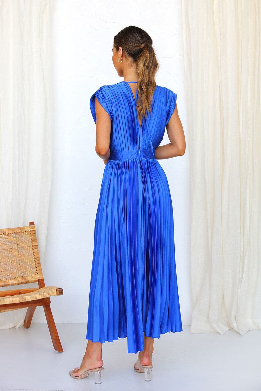 Grace | Stylish Pleated V-neck Dress