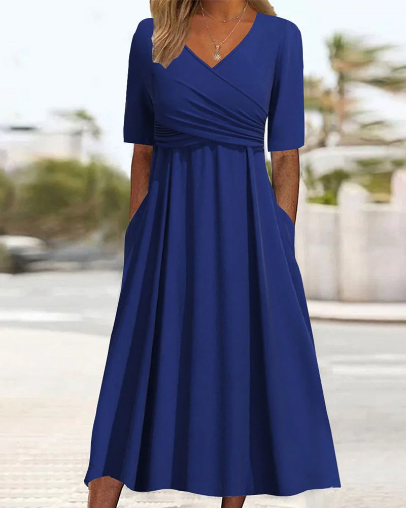 Hailey | V-neck Summer Dress with Pockets