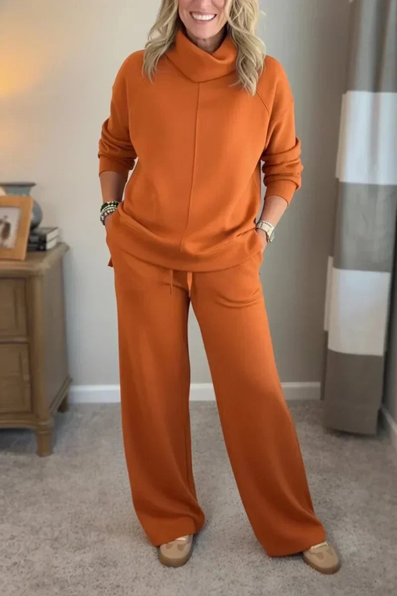 Thalia Cozy Two Piece Turtleneck Travel Set
