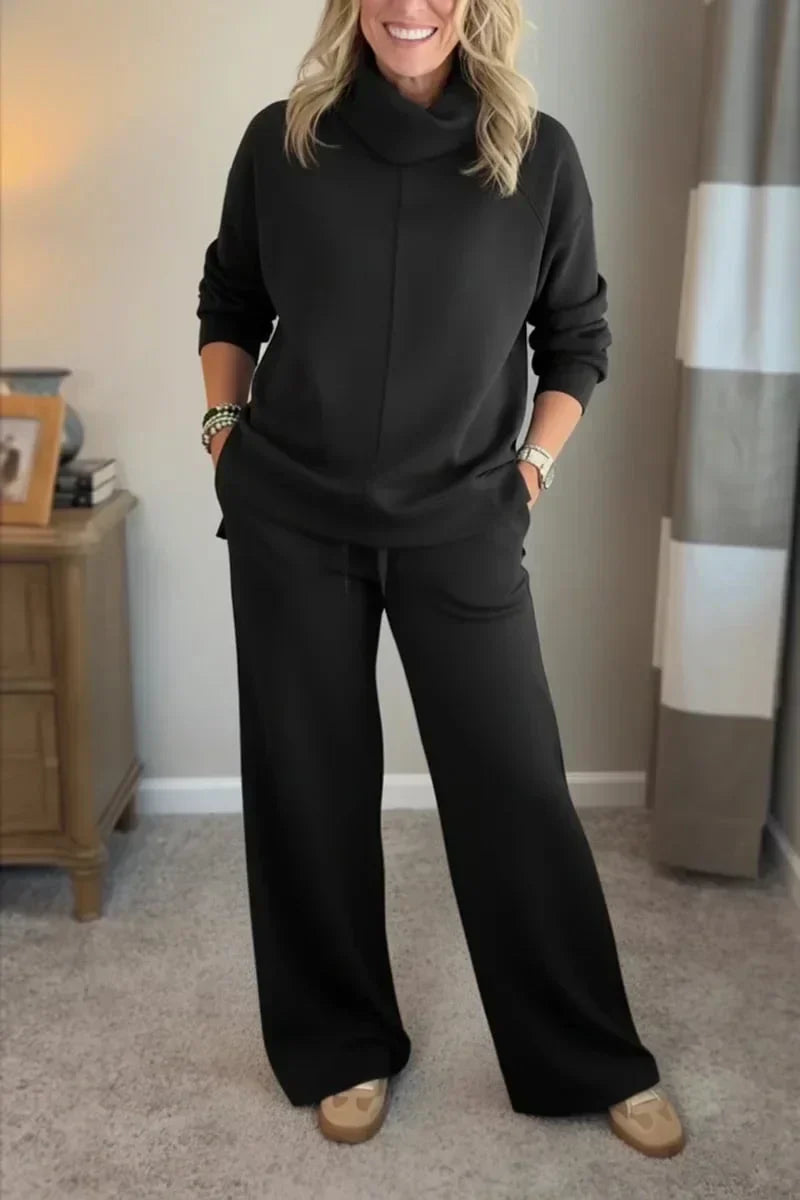 Thalia Cozy Two Piece Turtleneck Travel Set