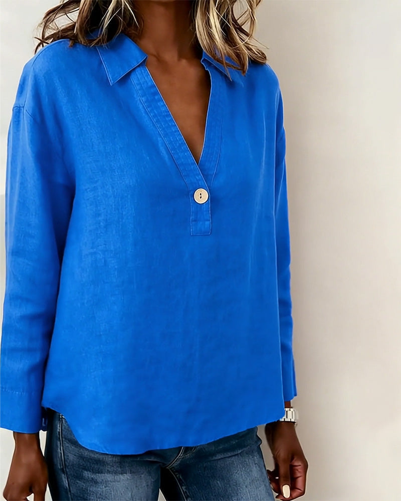 Long Sleeve Solid Color Shirt