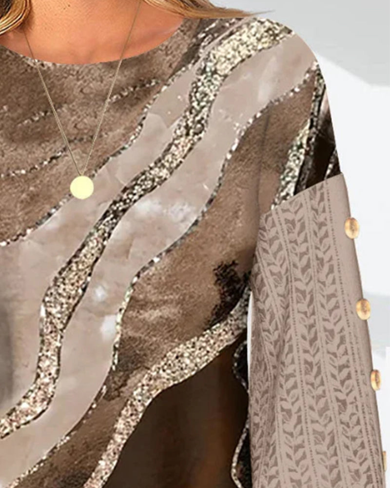 3D Digital Printed Knit Top