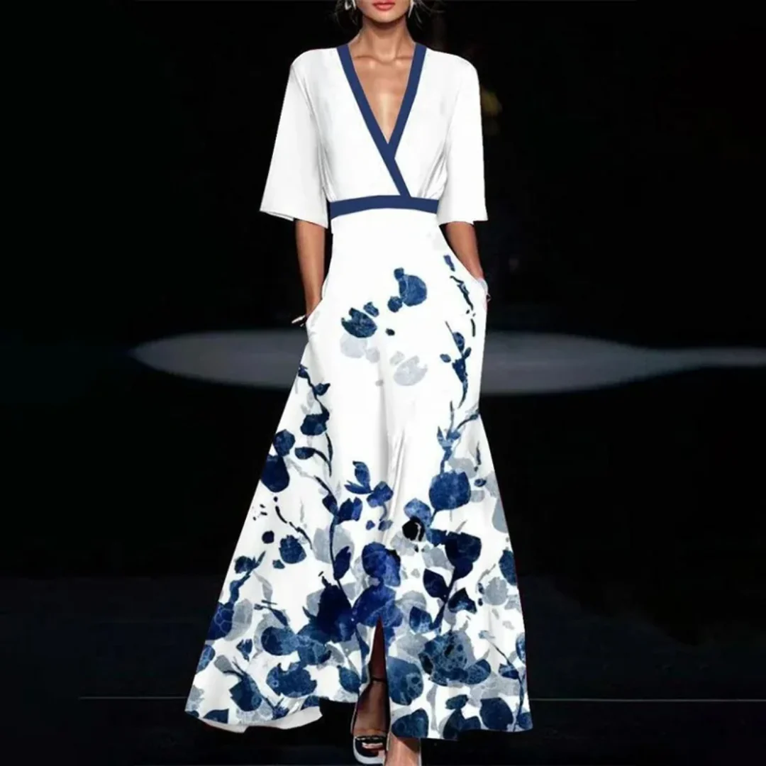 Alicia | Elegant Summer Floral Maxi Dress