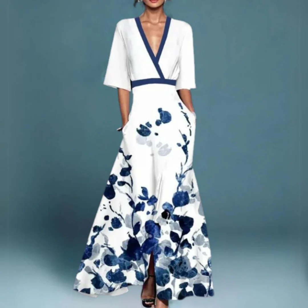 Alicia | Elegant Summer Floral Maxi Dress