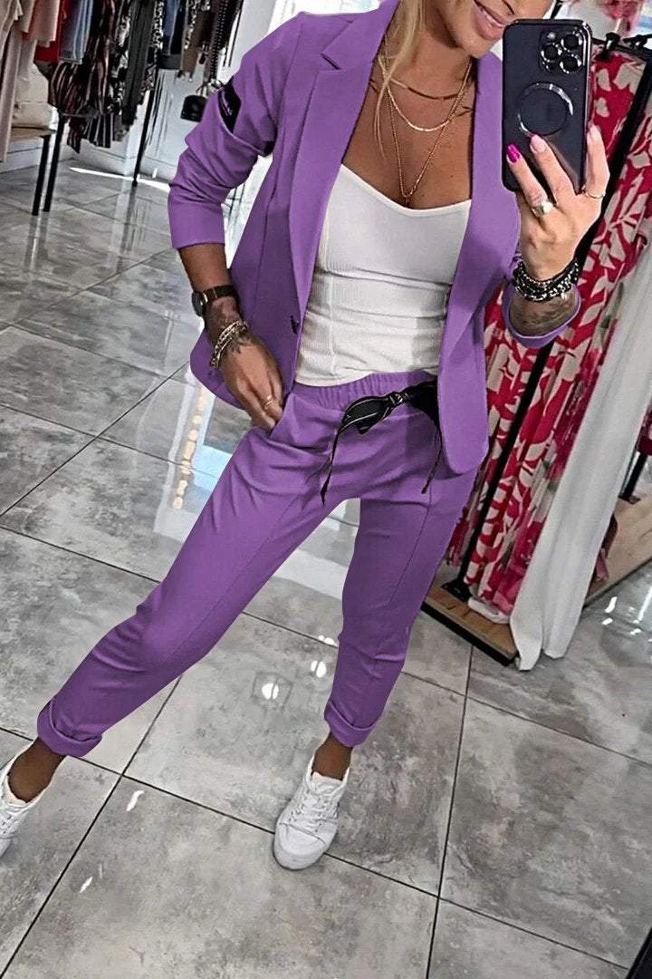 Fenna | Relaxed Solid Color Two-Piece Set for Women
