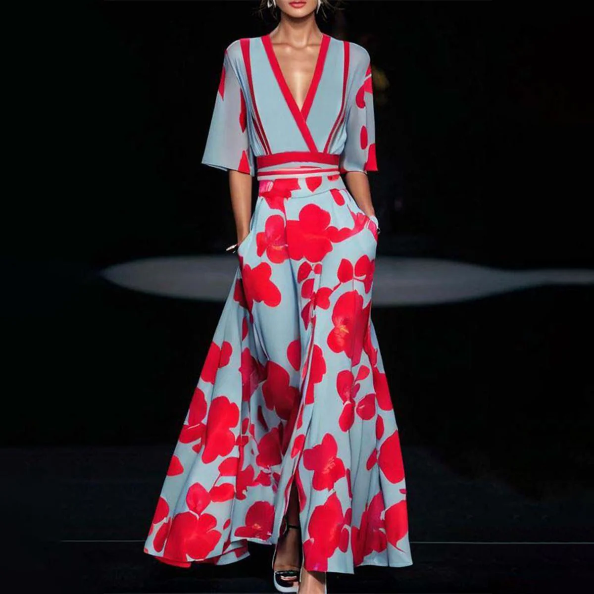 Alicia | Elegant Summer Floral Maxi Dress