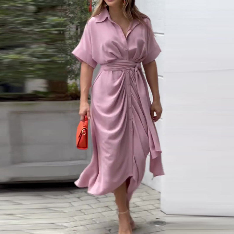 Jasmine | Belted Button-Down Shirt Dress