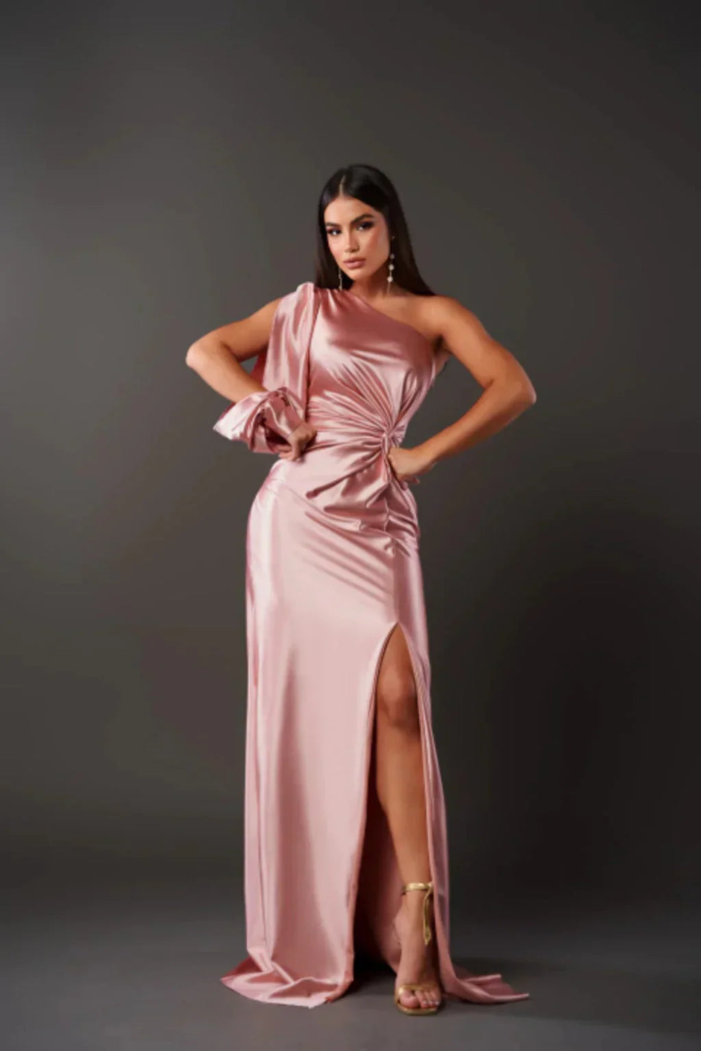Alexa | One Shoulder Draped Maxi Dress
