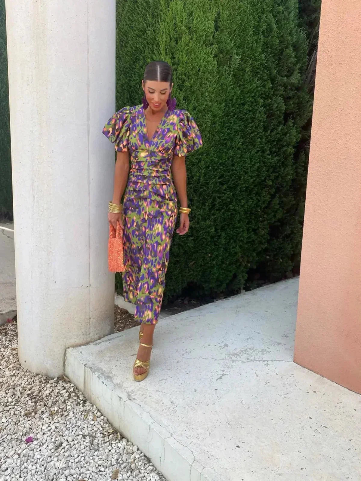 Alice | Bold Print Puff Sleeve Dress