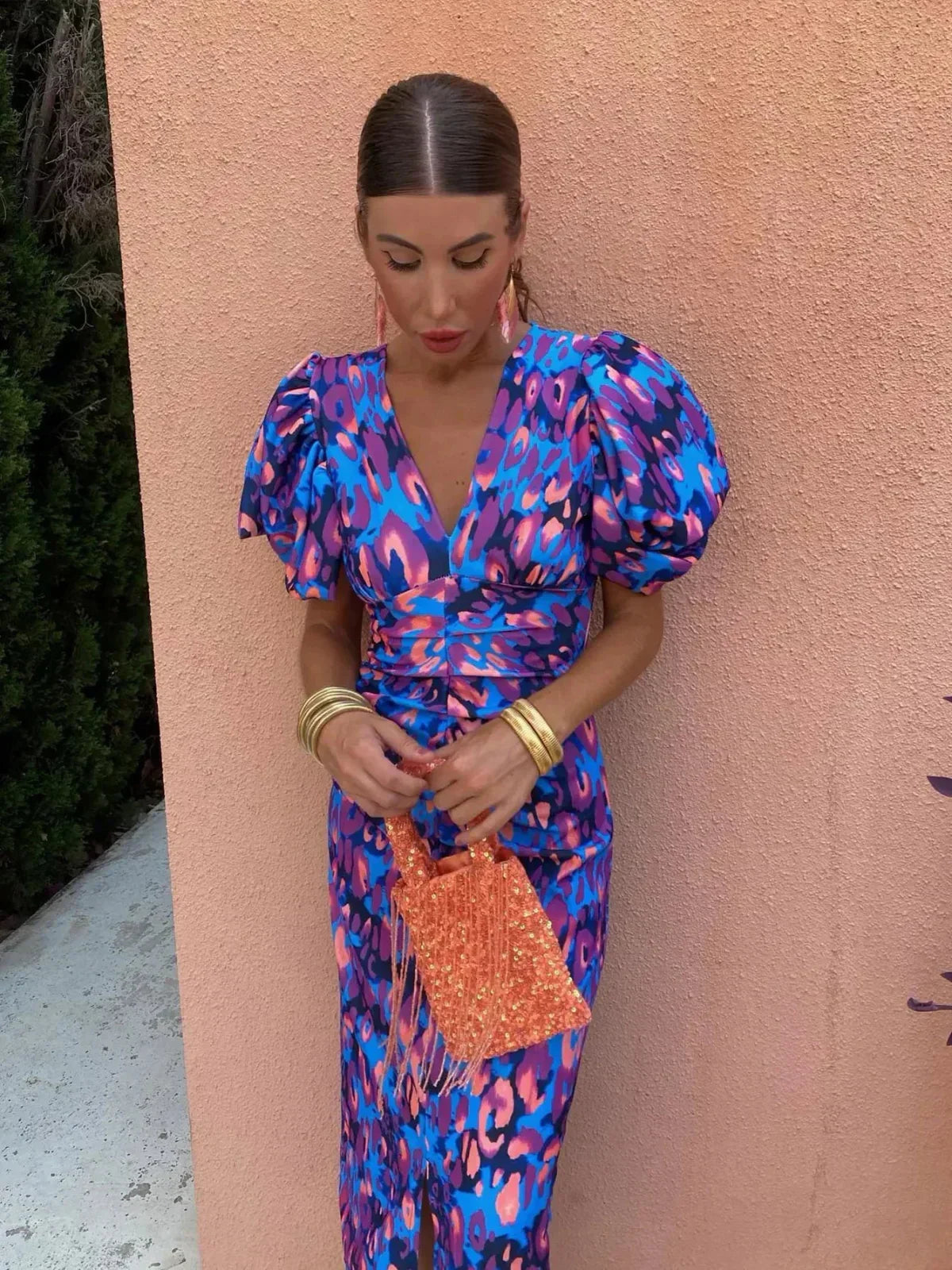 Alice | Bold Print Puff Sleeve Dress