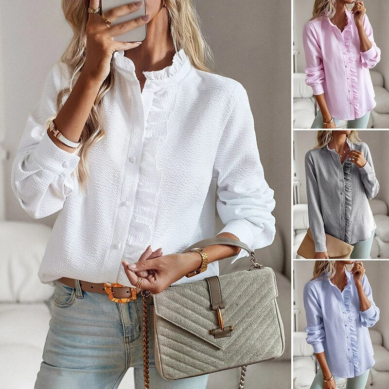 Alice | Ruffled Buttoned Blouse