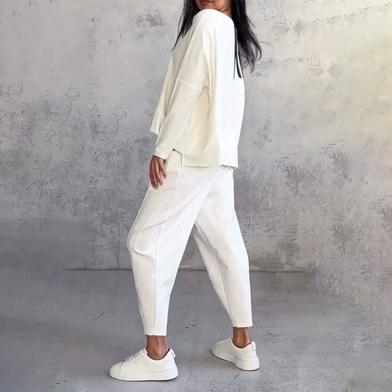 Mode, Leisure Long Sleeve Round Neck & Pants 2-Piece Set