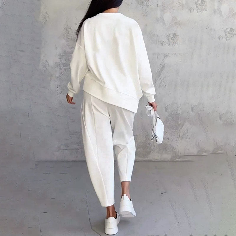 Mode, Leisure Long Sleeve Round Neck & Pants 2-Piece Set