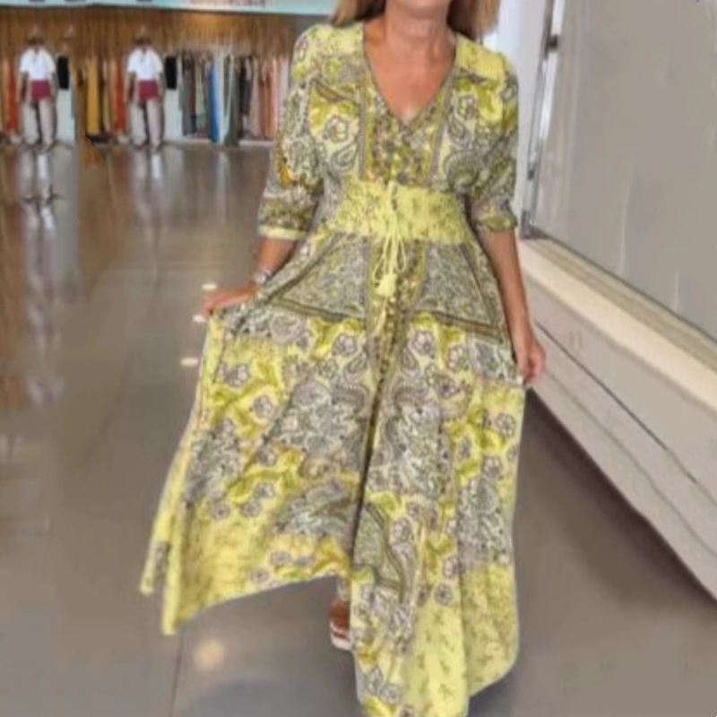 ⏳Limited Time 49% Off💥Elegant Long Floral Dress for Women