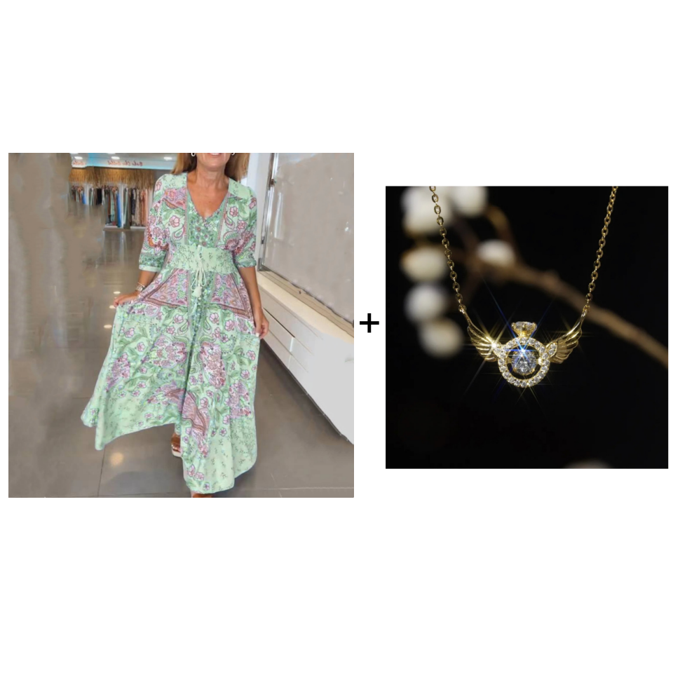 ⏳Limited Time 49% Off💥Elegant Long Floral Dress for Women