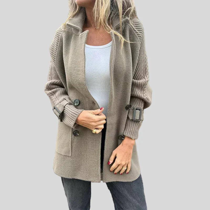 Isola | Mid Length Double Breasted Coat