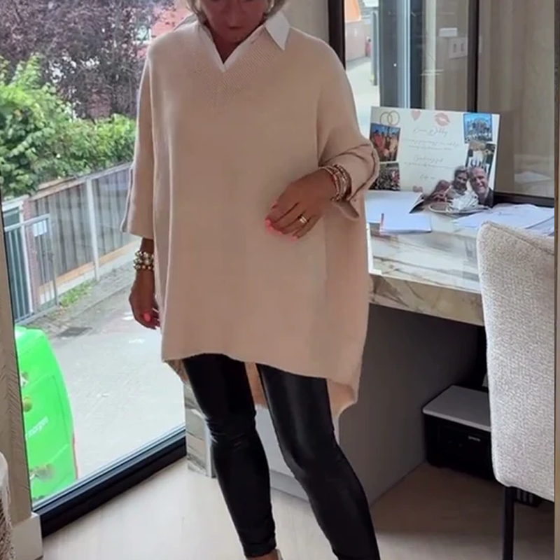 Women's Long Sleeve Shirt with Shirt Collar