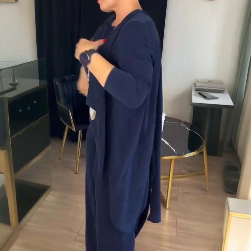 Elegant 3-Piece Set Including a Long Cardigan, Top, and Pants 🔥FREE SHIPPING