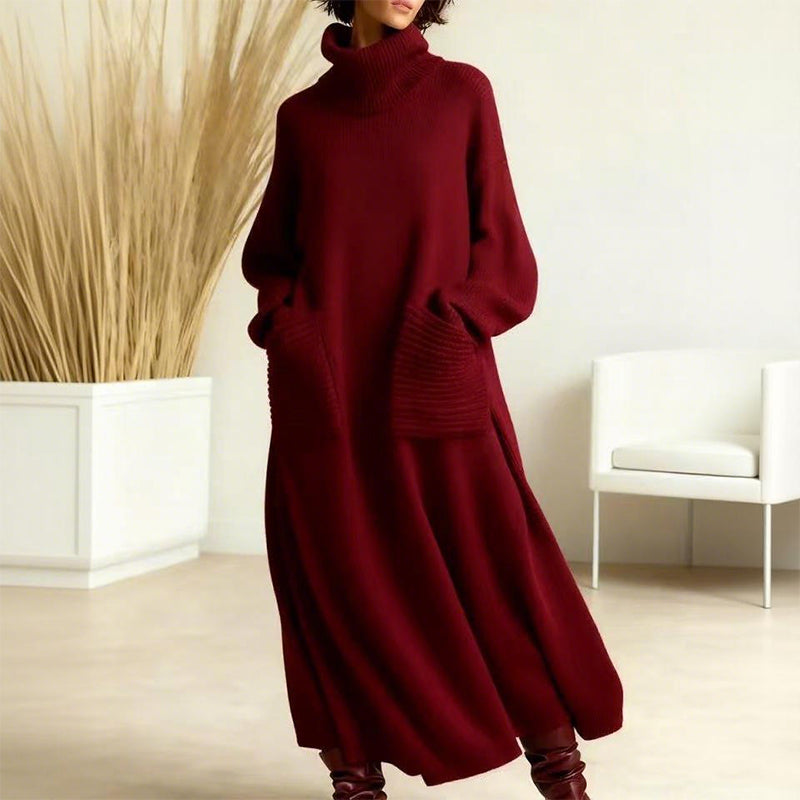 🎁2026 New Arrivals 70% OFF💥Women's Turtleneck Long Sleeve Knit Sweater Dress