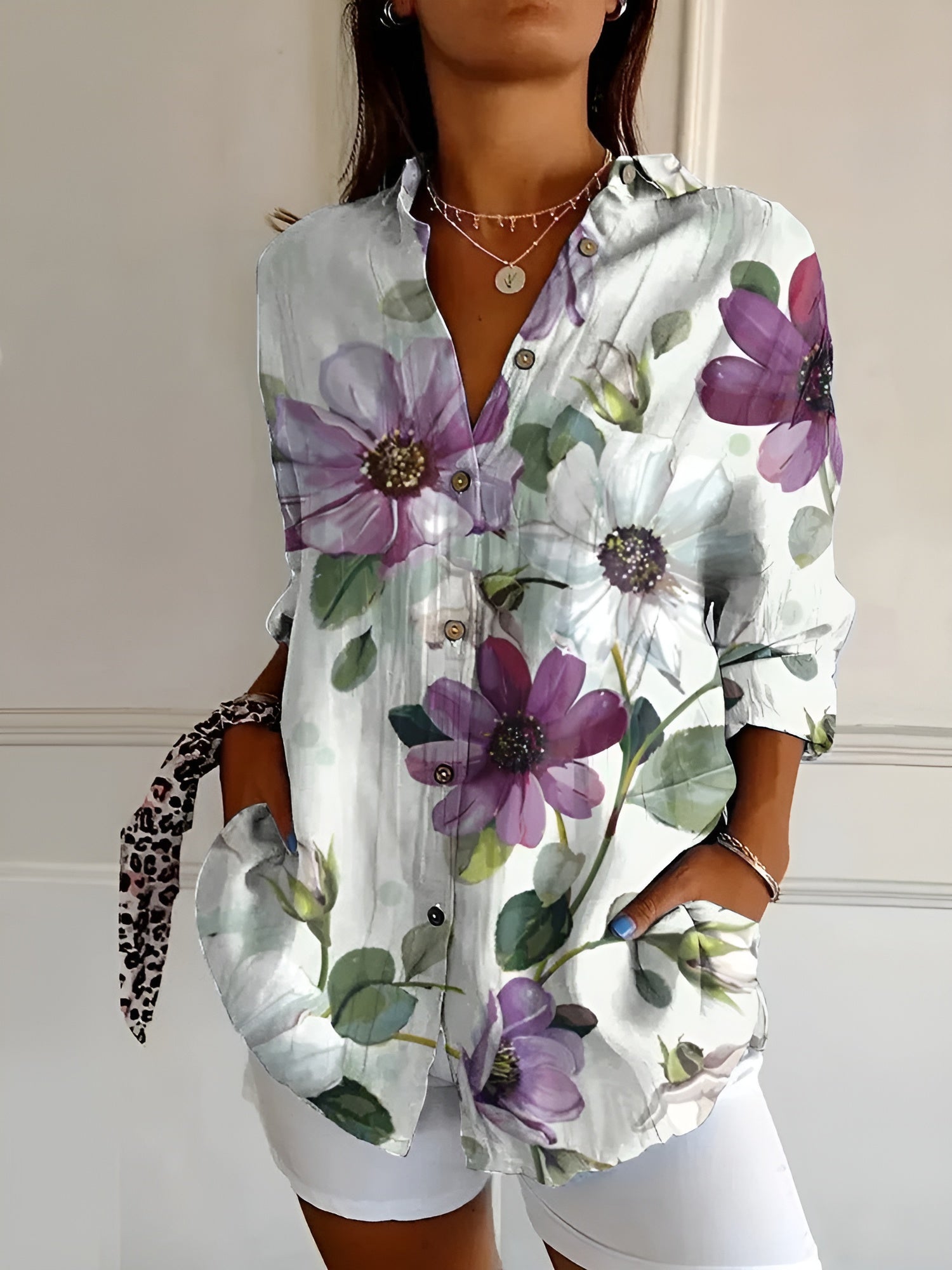 Avril™ | Chic Blouse with Whimsical Prints