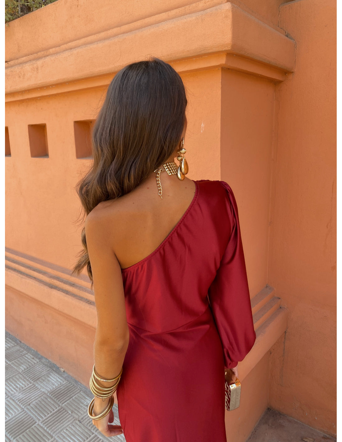 Alma | One-Shoulder Draped Evening Dress