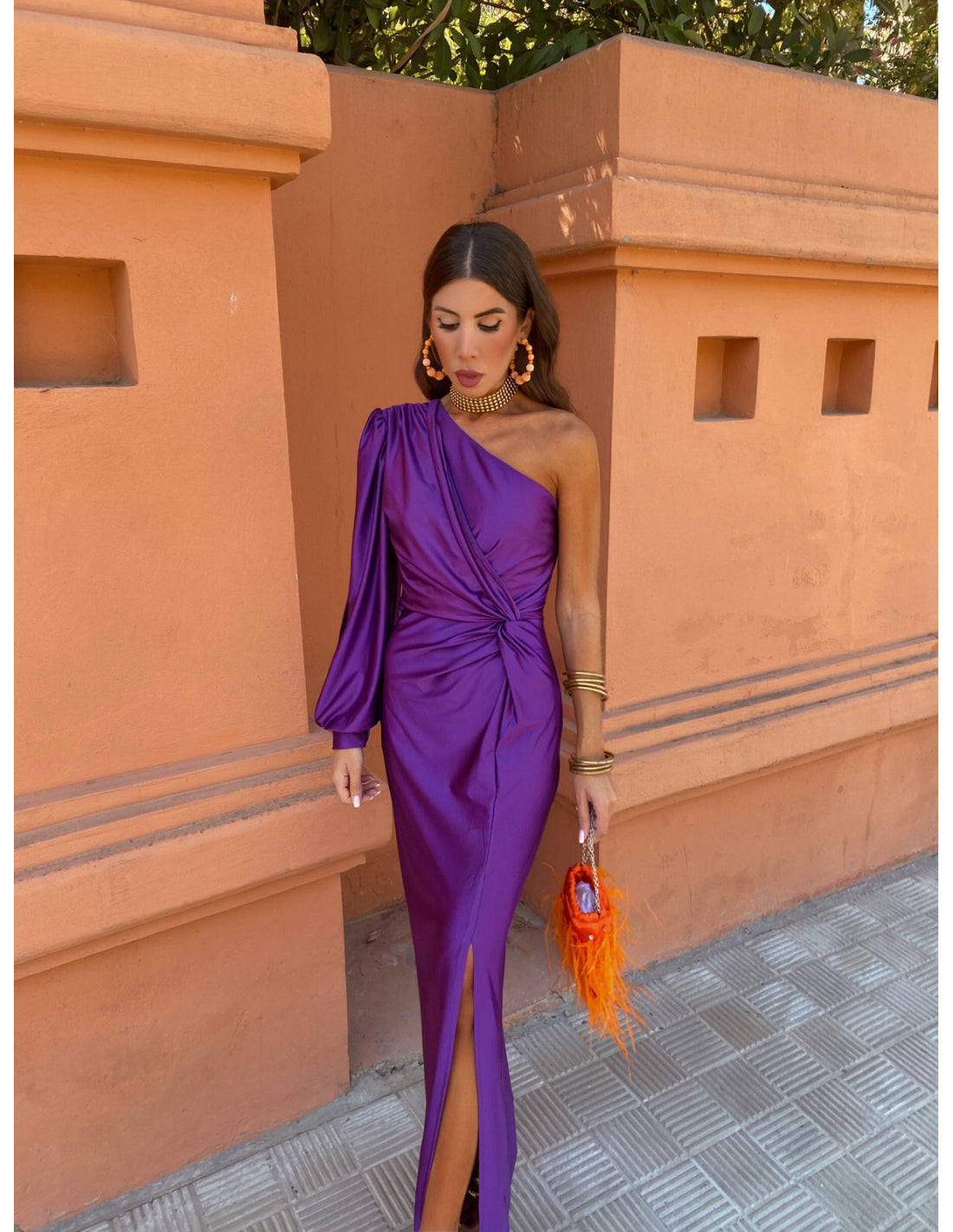Alma | One-Shoulder Draped Evening Dress