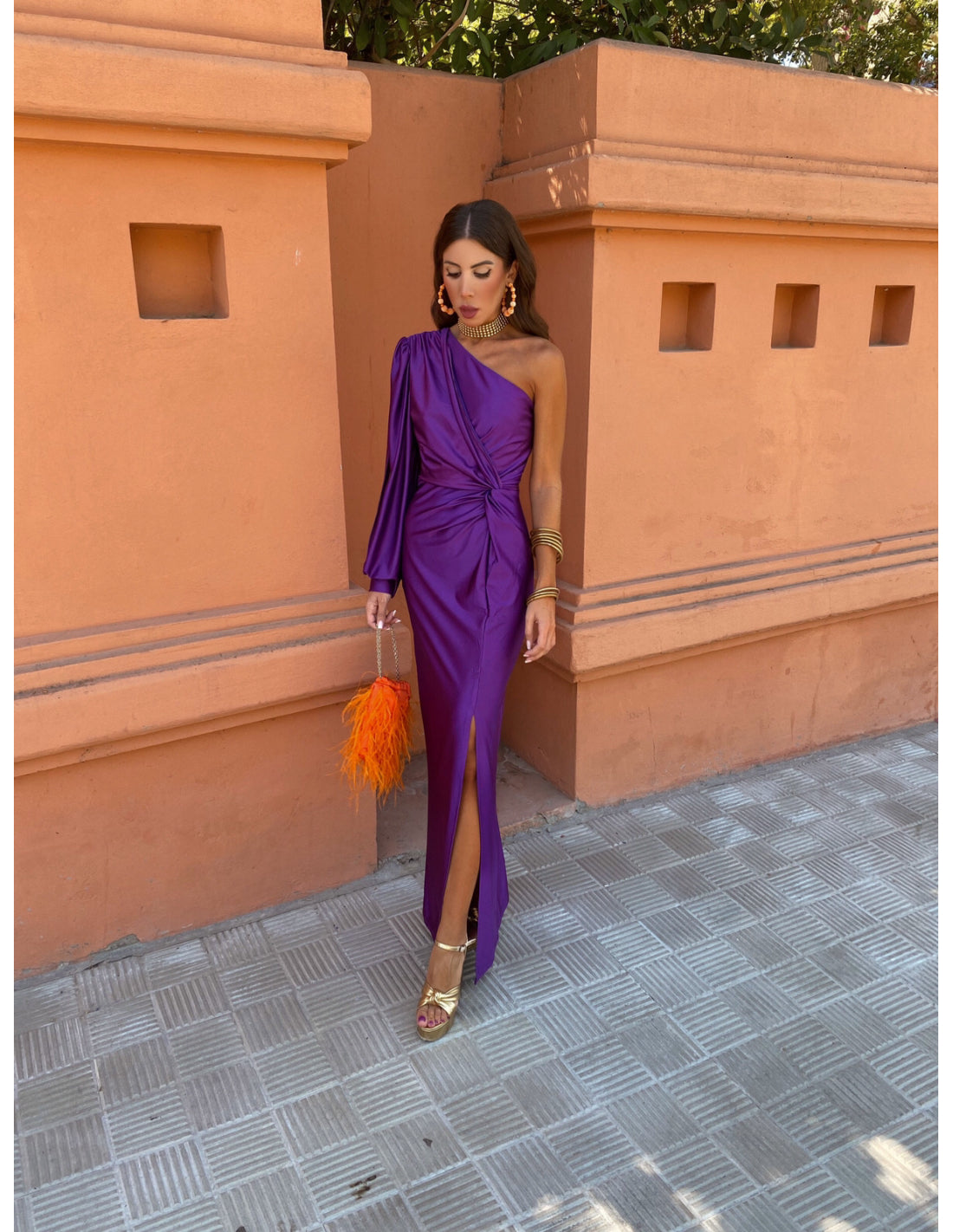Alma | One-Shoulder Draped Evening Dress
