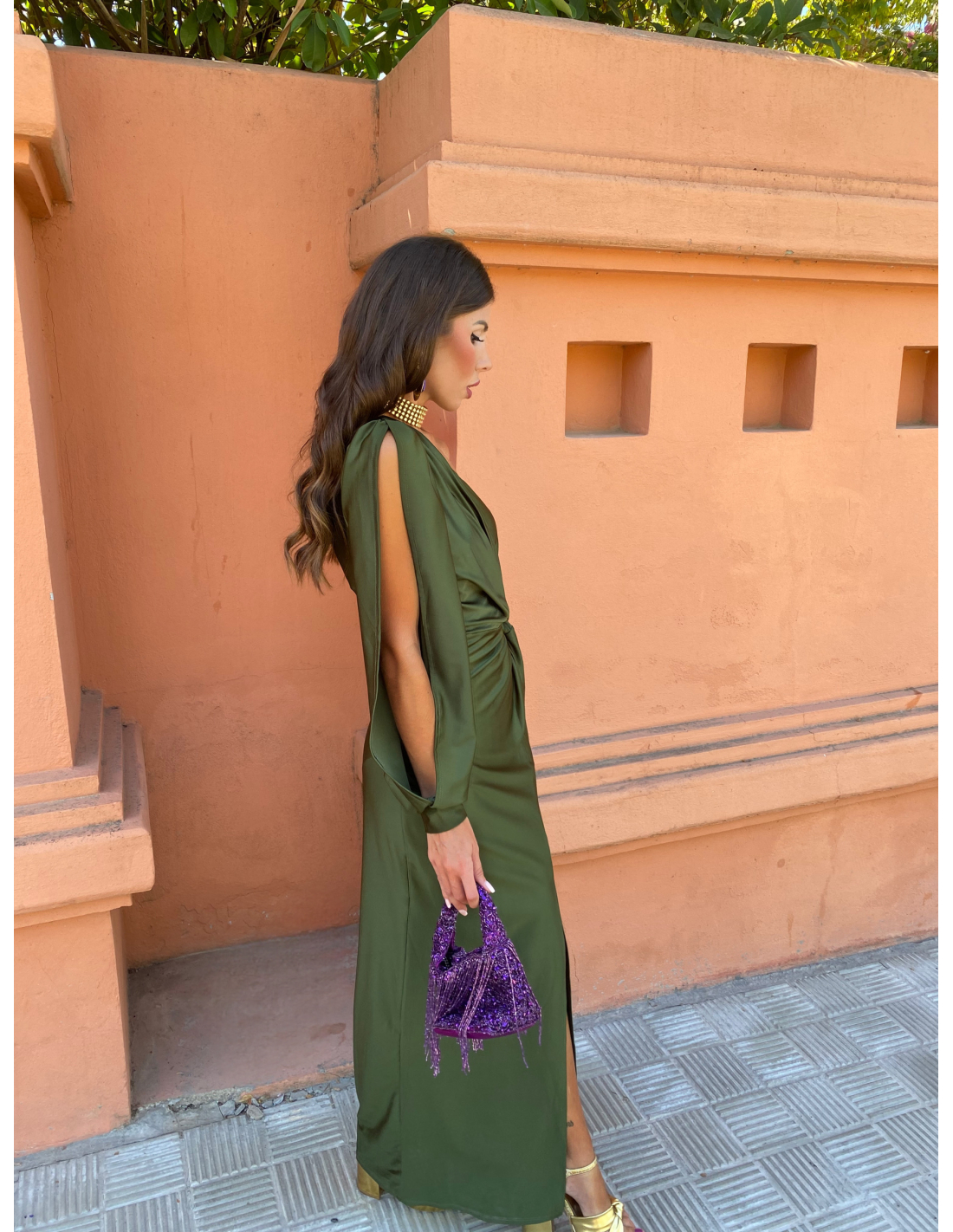 Alma | One-Shoulder Draped Evening Dress
