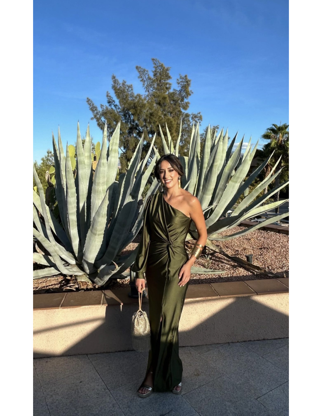 Alma | One-Shoulder Draped Evening Dress