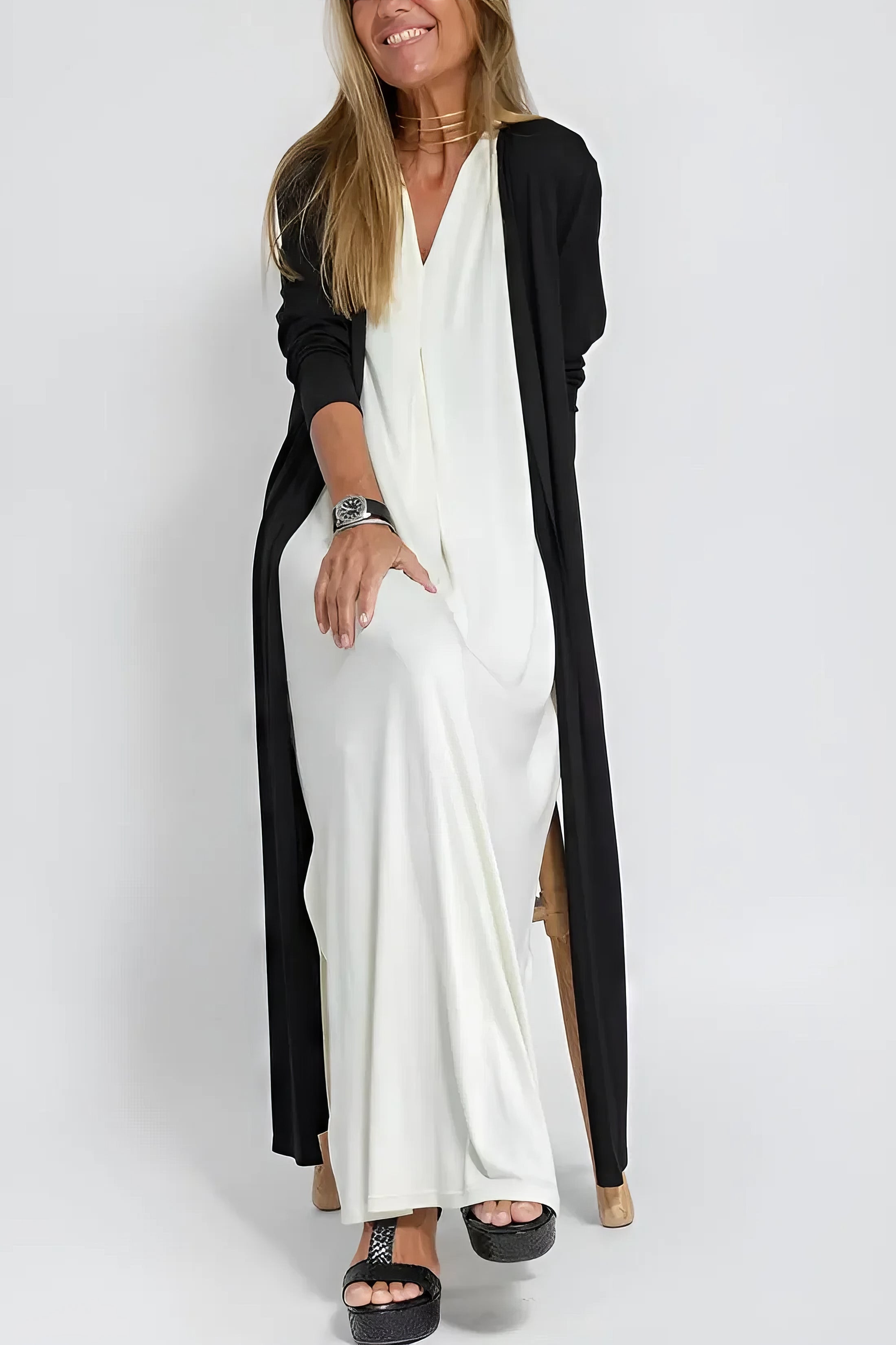 Ava | Stylish Elegant Jumpsuit with Cardigan