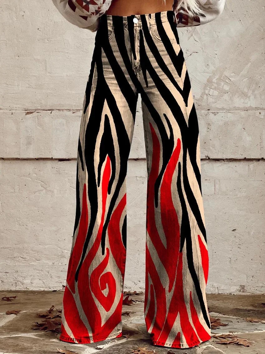 Alice | Stylish Wide-Leg Patterned Pants