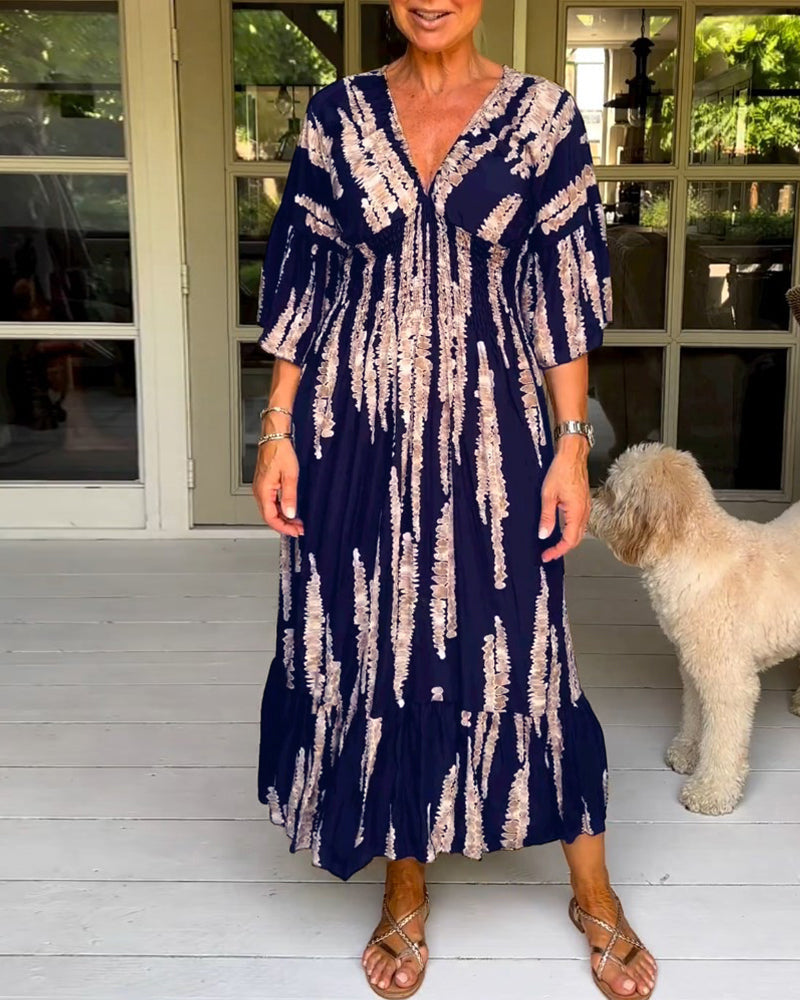 Francesca | Boho Striped Maxi Dress