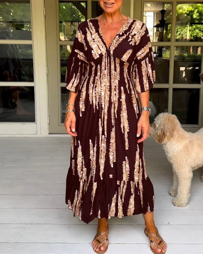 Francesca | Boho Striped Maxi Dress