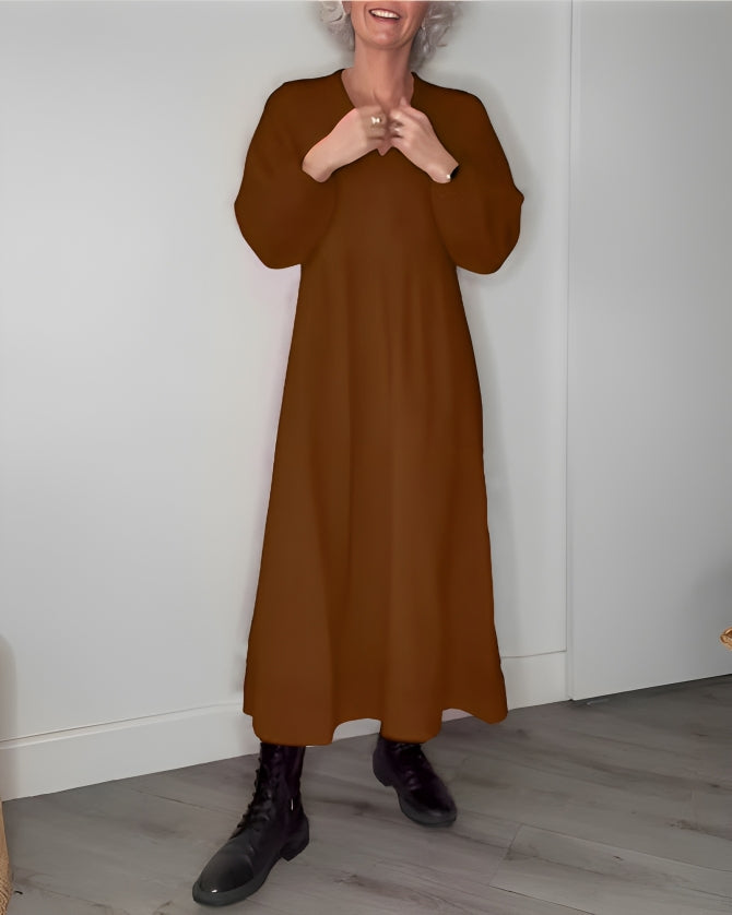Jocelyn | Stylish V-neck Midi Dress