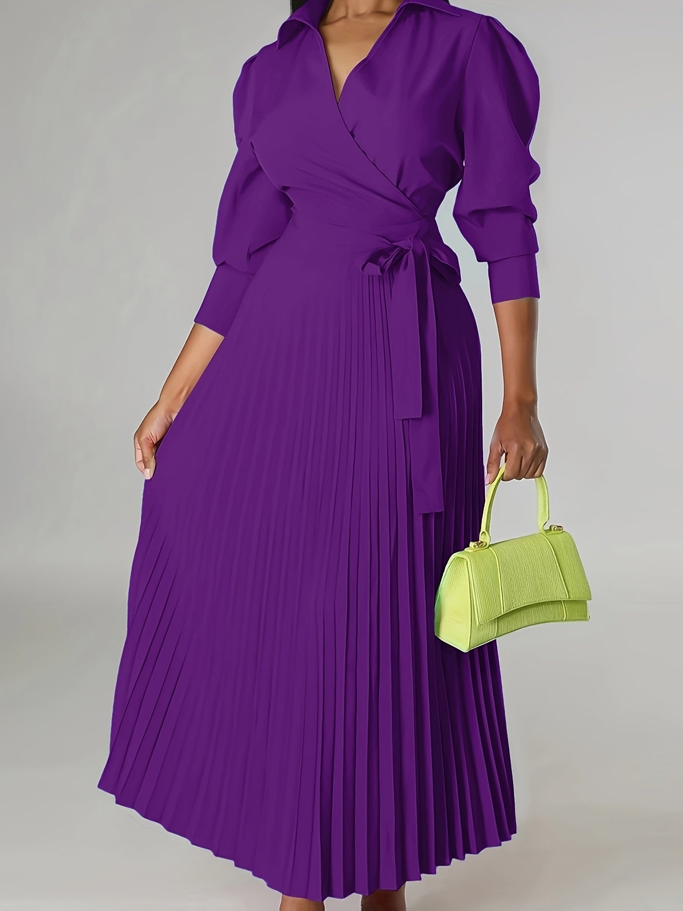 Alexa | Elegant Pleated Wrap Dress