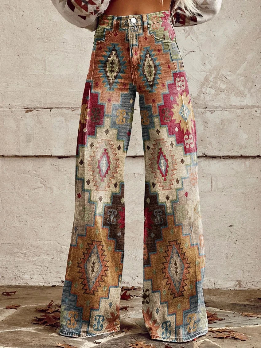 Kimberly | Rustic Bohemian Wide Leg Denim