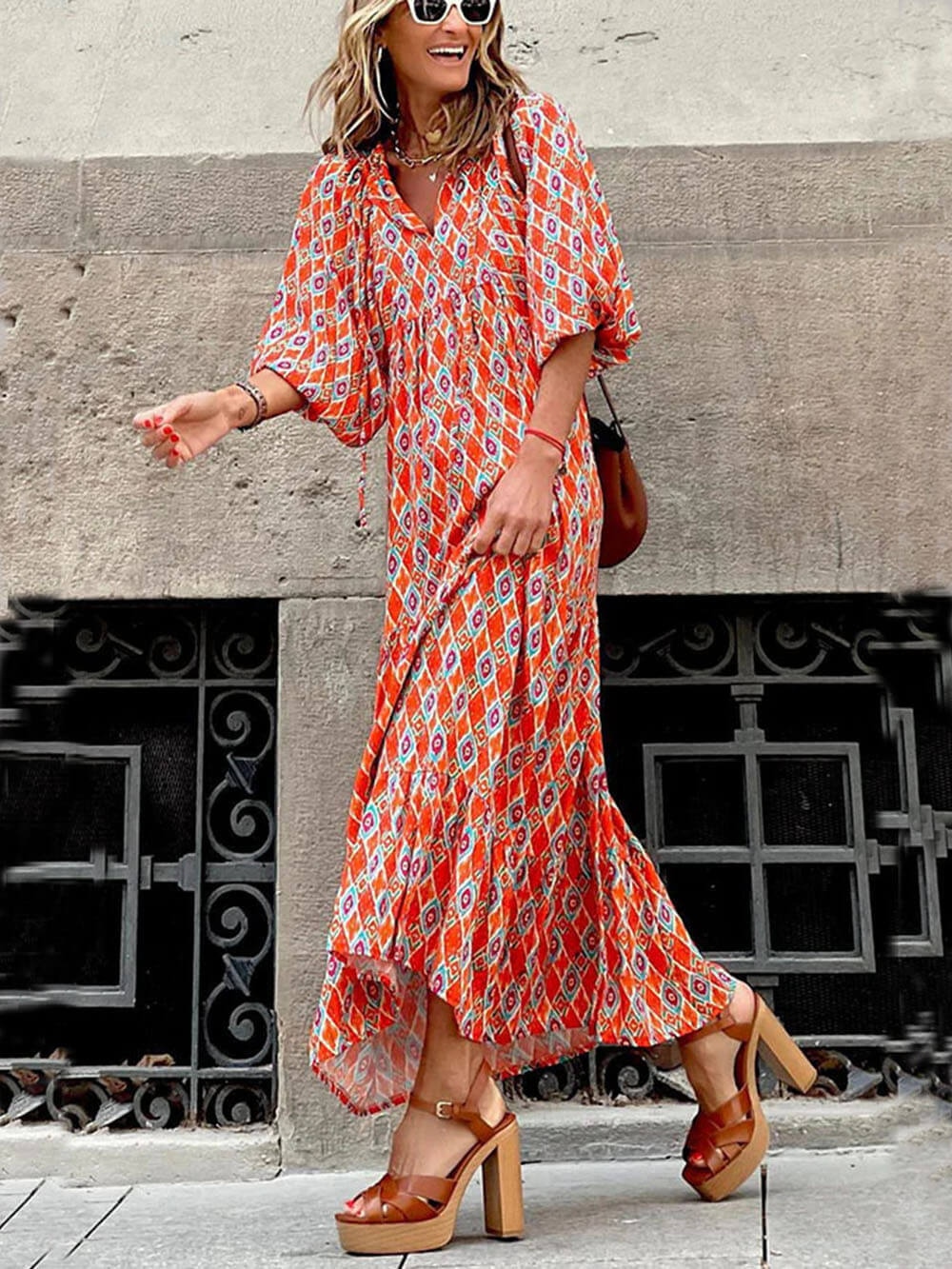 Audrey | Stylish Casual Relaxed Printed Dress
