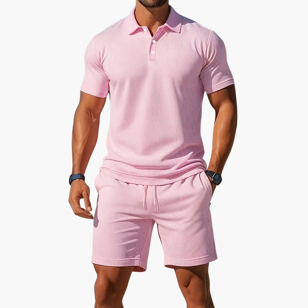 Nathan | Stylish Summer Shorts & Polo Set Men
