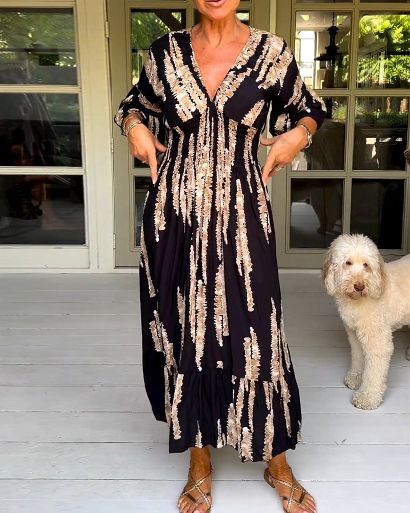 Francesca | Boho Striped Maxi Dress