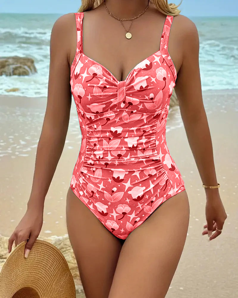 One Piece Printed Tankini