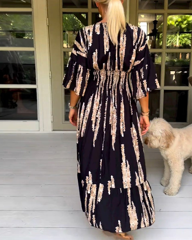 Francesca | Boho Striped Maxi Dress