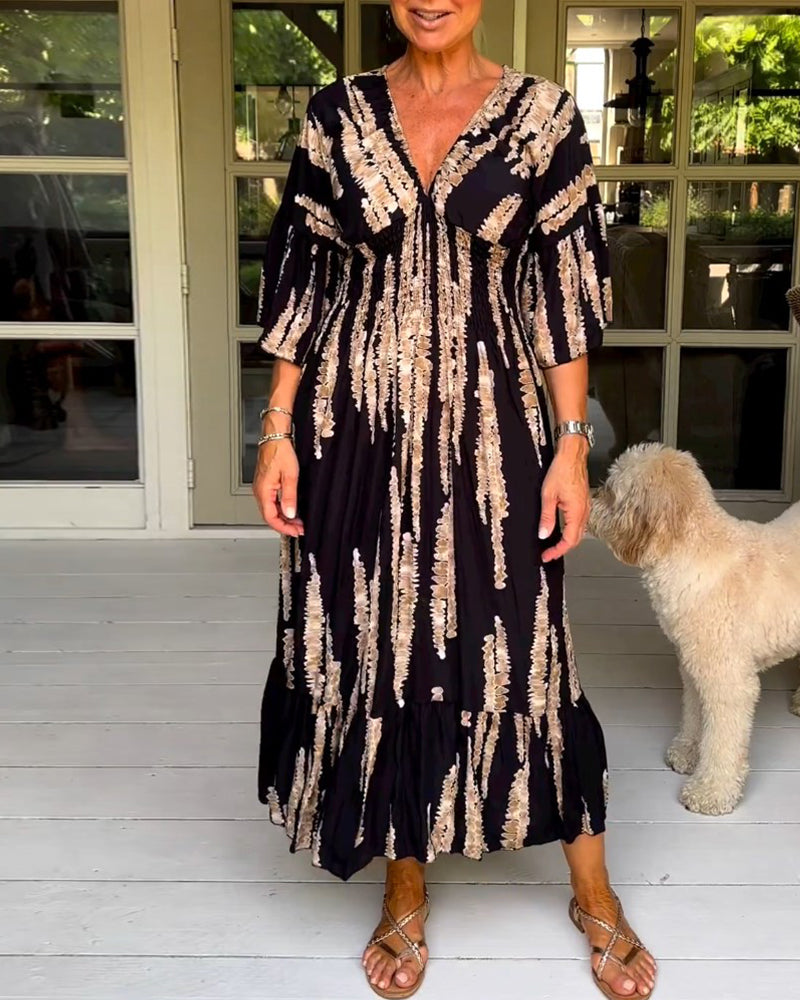 Francesca | Boho Striped Maxi Dress