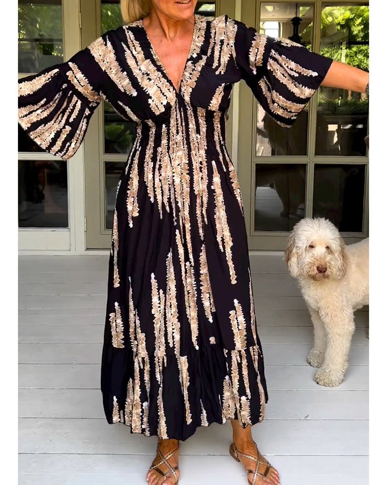 Francesca | Boho Striped Maxi Dress