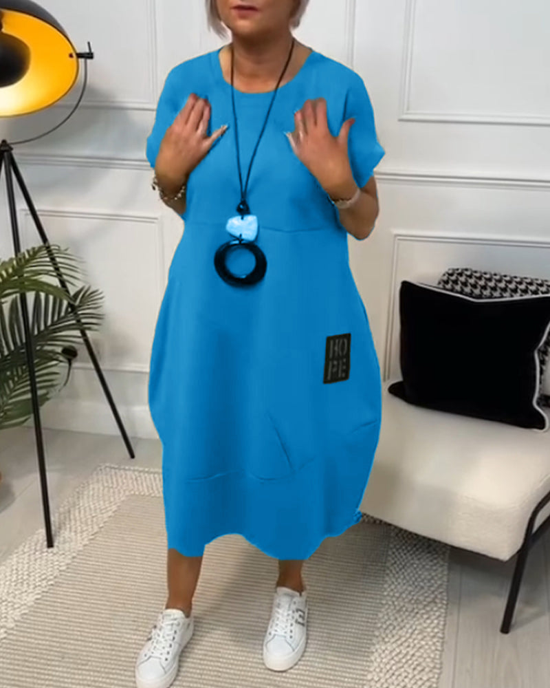Simple Casual Kaftan with Short Sleeves