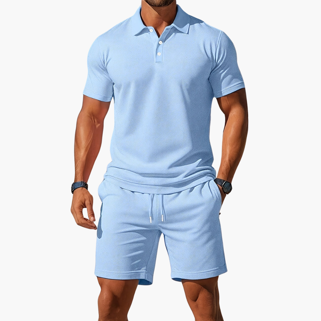 Nathan | Stylish Summer Shorts & Polo Set Men