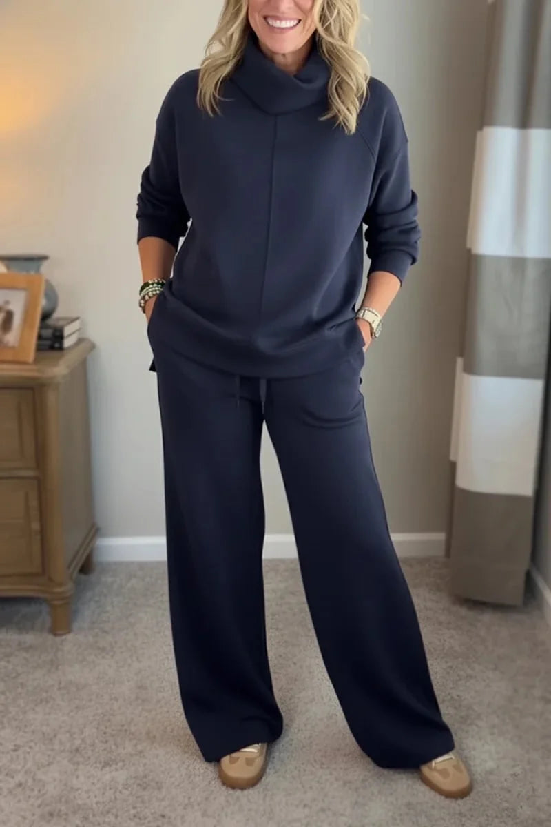 Thalia Cozy Two Piece Turtleneck Travel Set