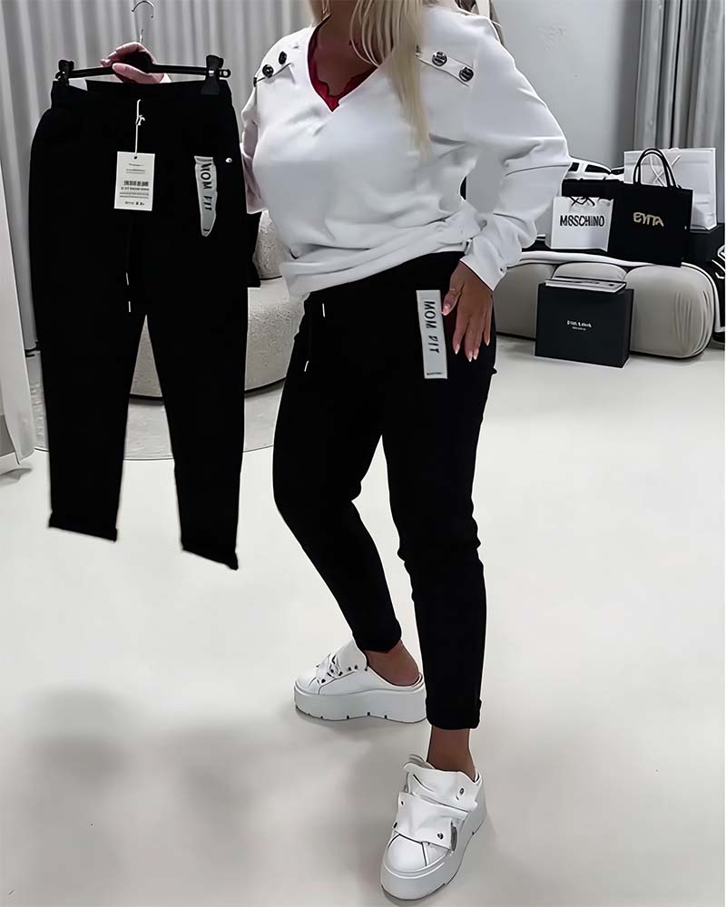 Elastic Cord Fashion Pants