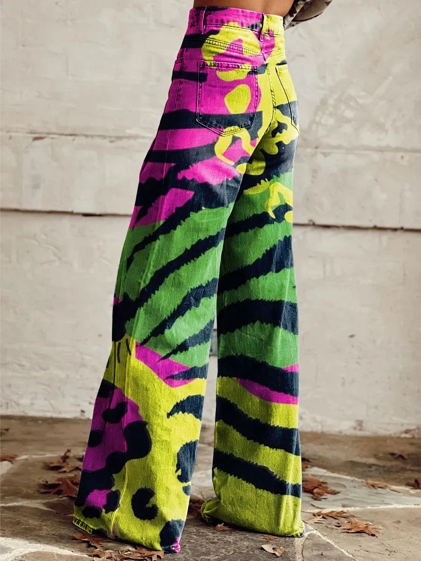 Claudia | Vibrant Graphic Wide-Leg Pants